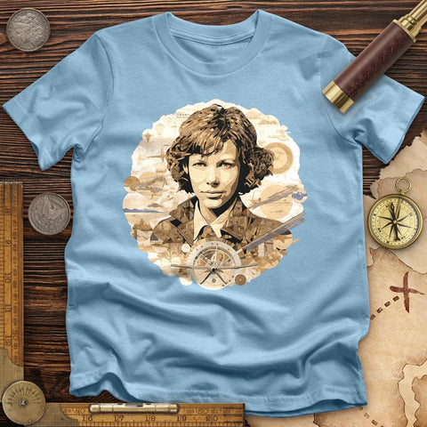 Amelia Earhart T-Shirt Light Blue / S