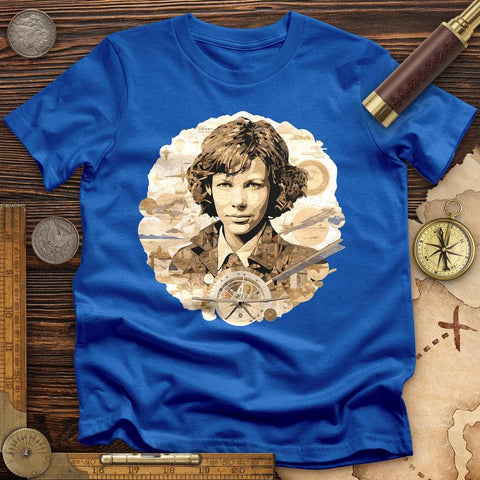 Amelia Earhart T-Shirt Royal / S