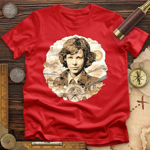 Amelia Earhart T-Shirt Red / S