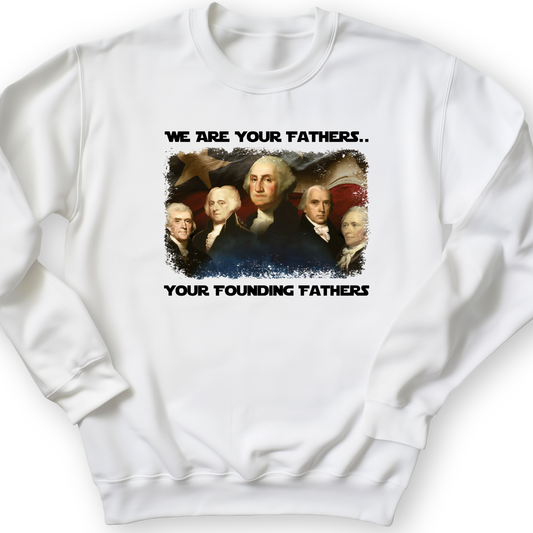 America We Are Your Founding Fathers Crewneck White / S