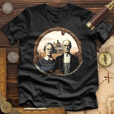 American Gothic Parody Fine Art Premium Quality Tee