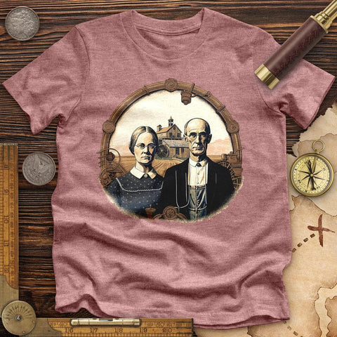 American Gothic Parody Fine Art Premium Quality Tee