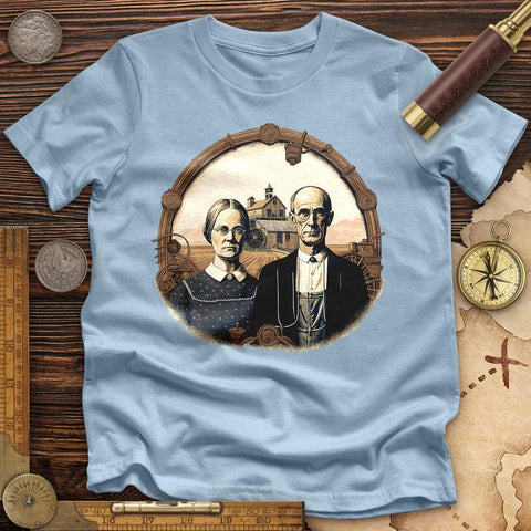 American Gothic Parody Fine Art Premium Quality Tee