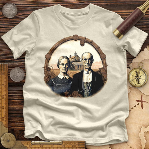 American Gothic Parody Fine Art Premium Quality Tee