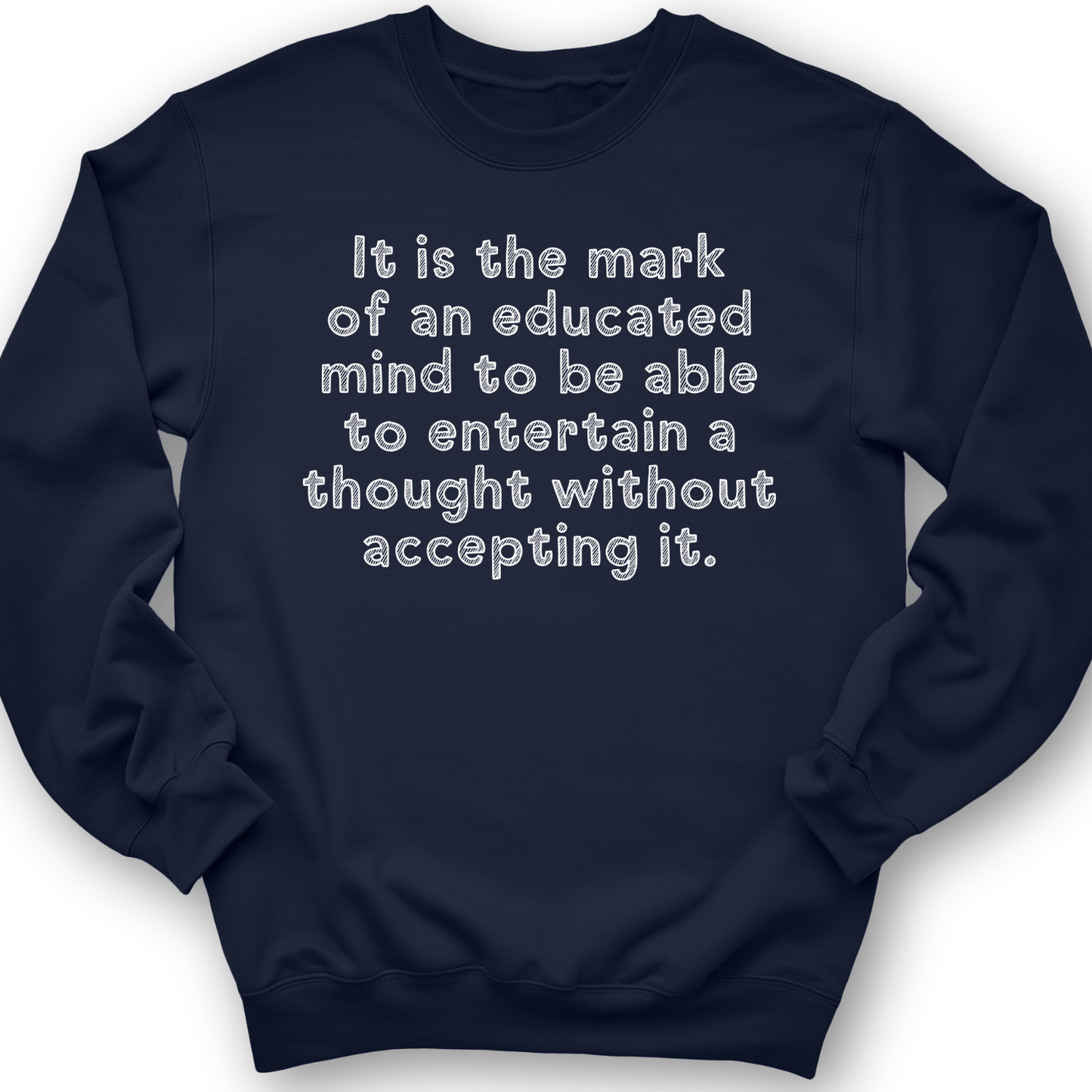An Educated Mind Crewneck Navy / S