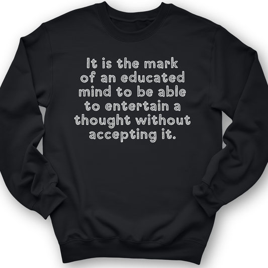 An Educated Mind Crewneck Black / S