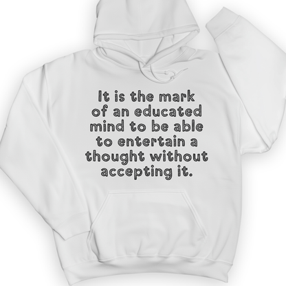 An Educated Mind Hoodie White / S