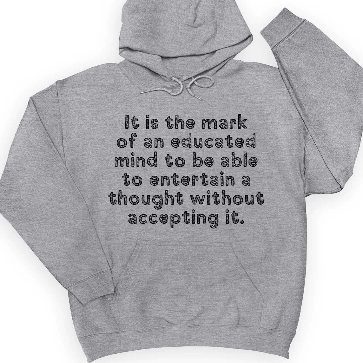 An Educated Mind Hoodie Sport Grey / S