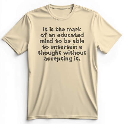 An Educated Mind Premium Tee Natural / S