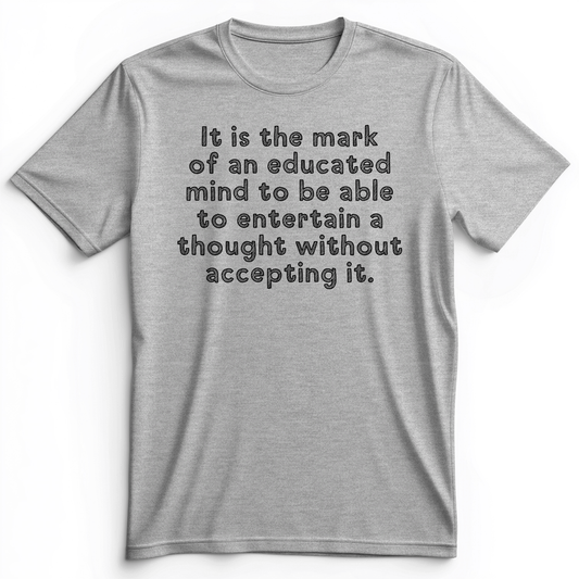 An Educated Mind Premium Tee Athletic Heather / S