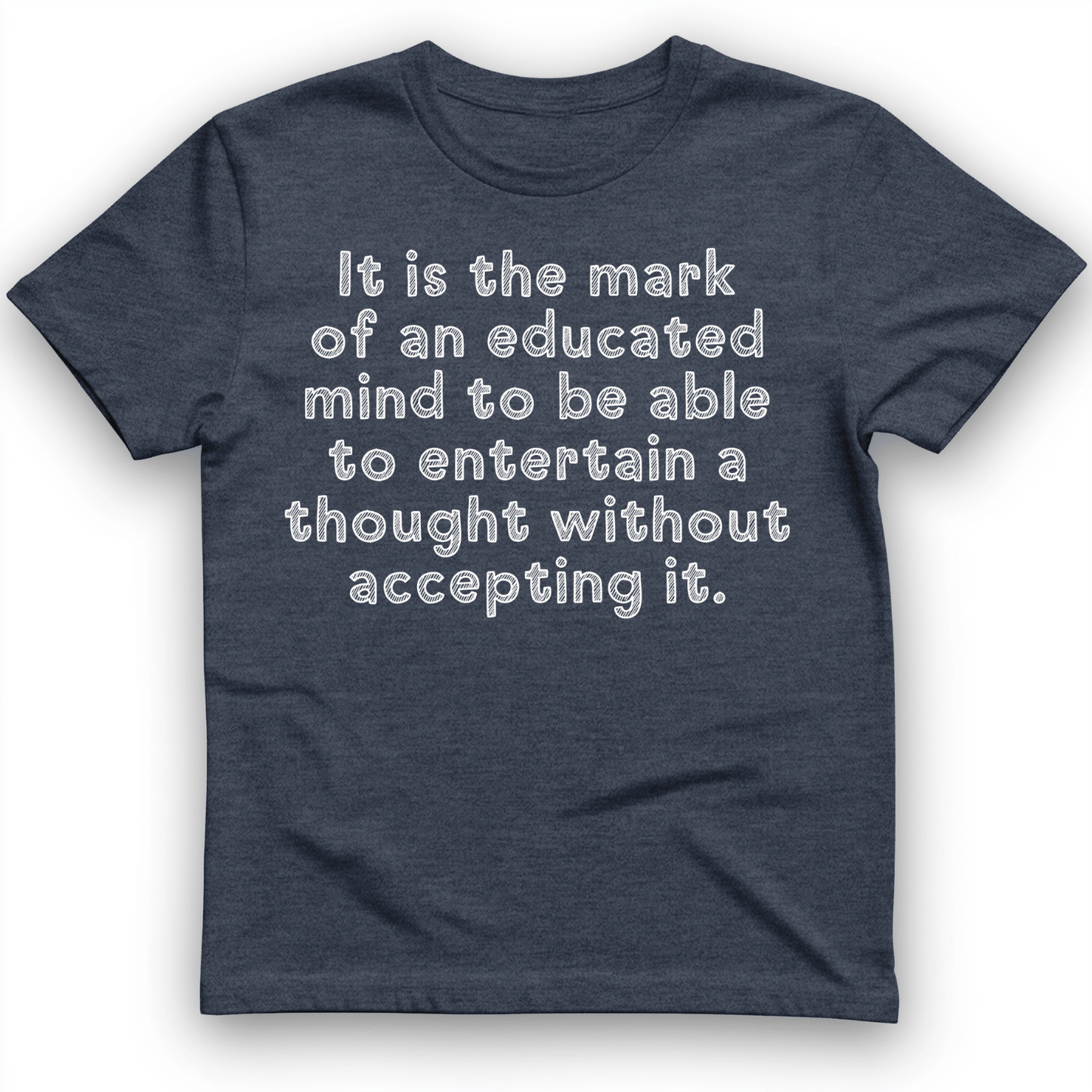 An Educated Mind T-Shirt Heather Navy / S