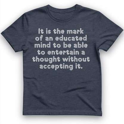 An Educated Mind T-Shirt Heather Navy / S