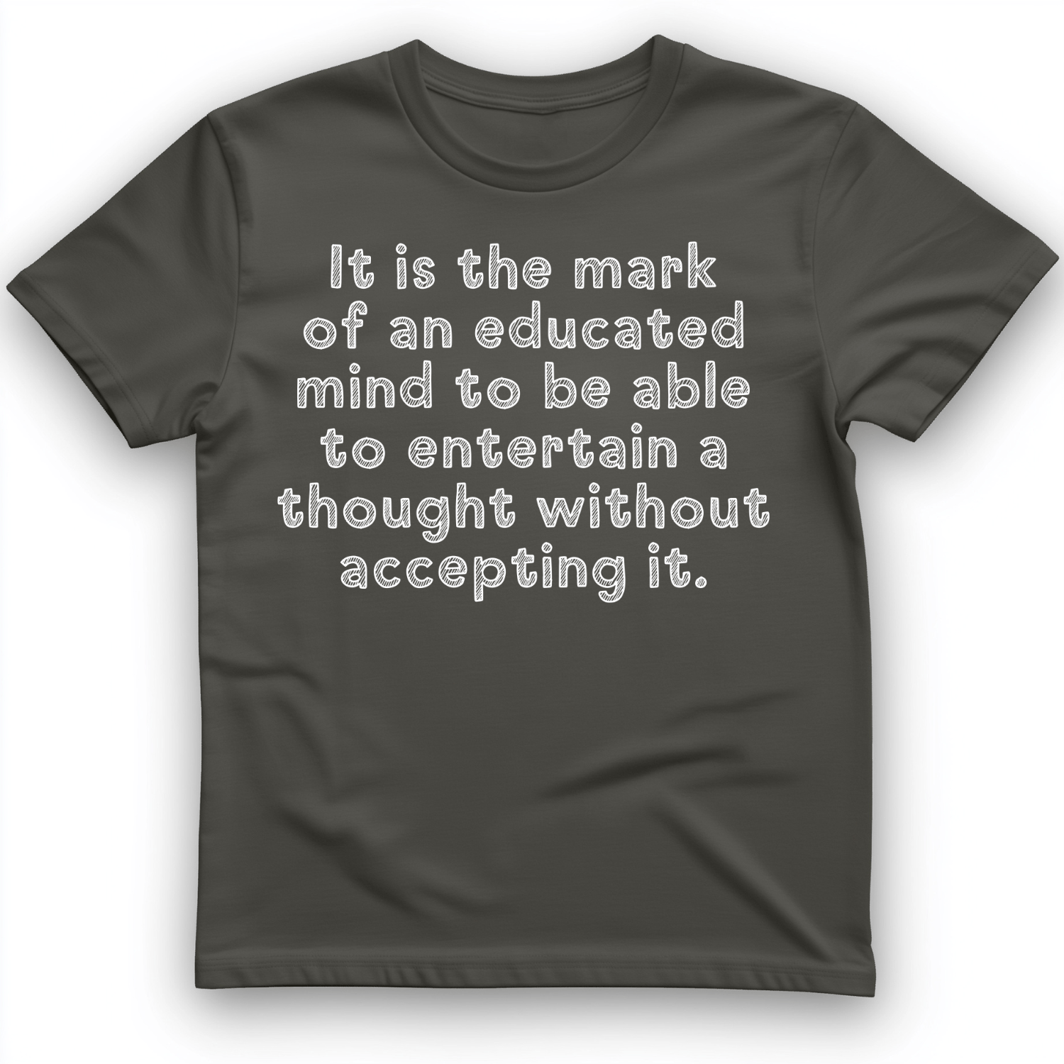 An Educated Mind T-Shirt Charcoal / S