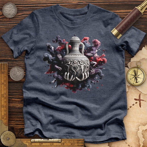 An Ornate Ancient High Quality Tee Heather Navy / S