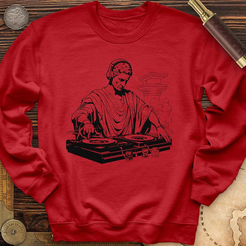 Ancient DJ Music Crewneck Red / S