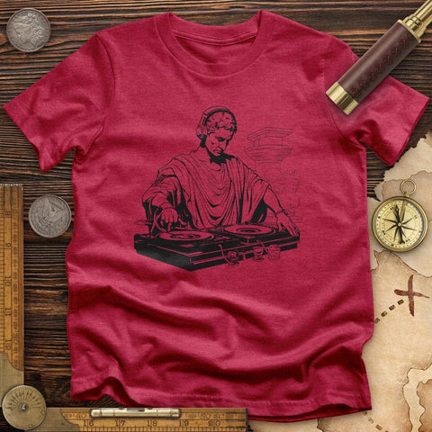 Ancient DJ Music High Quality Tee Heather Red / S