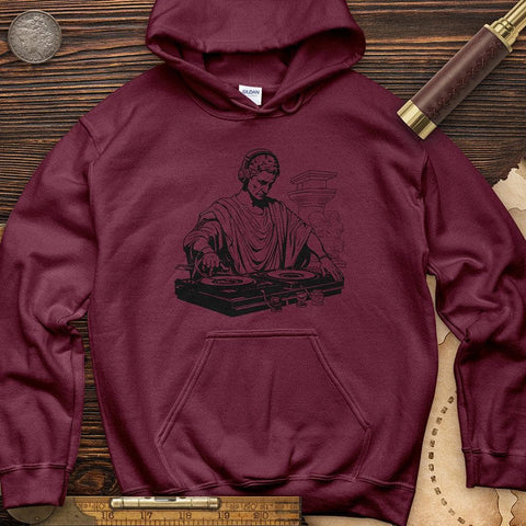 Ancient DJ Music Hoodie Maroon / S