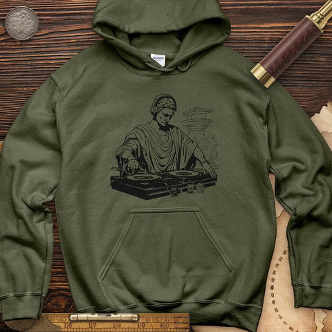 Ancient DJ Music Hoodie Military Green / S