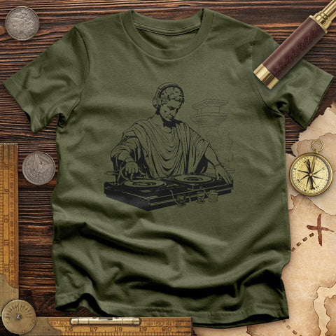 Ancient DJ Music T-Shirt Military Green / S