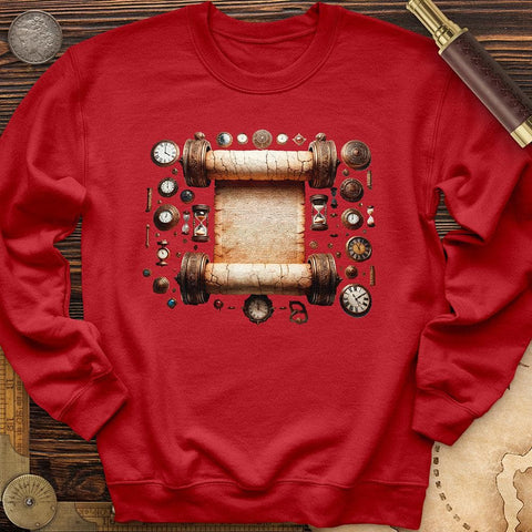 Ancient Scroll Crewneck Red / S