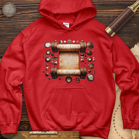 Ancient Scroll Hoodie Red / S