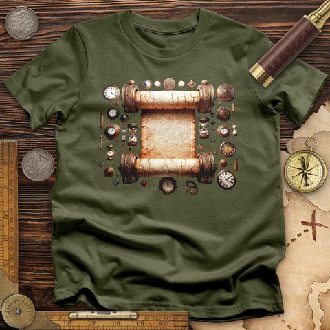 Ancient Scroll T-Shirt Military Green / S