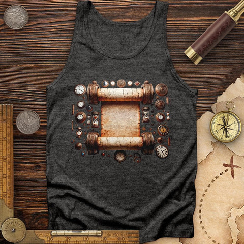 Ancient Scroll Tank Charcoal Black TriBlend / XS