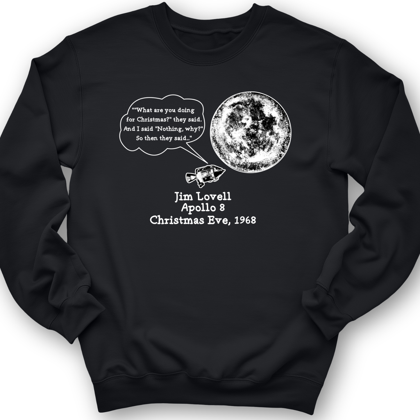 Apollo 8 Crewneck Black / S