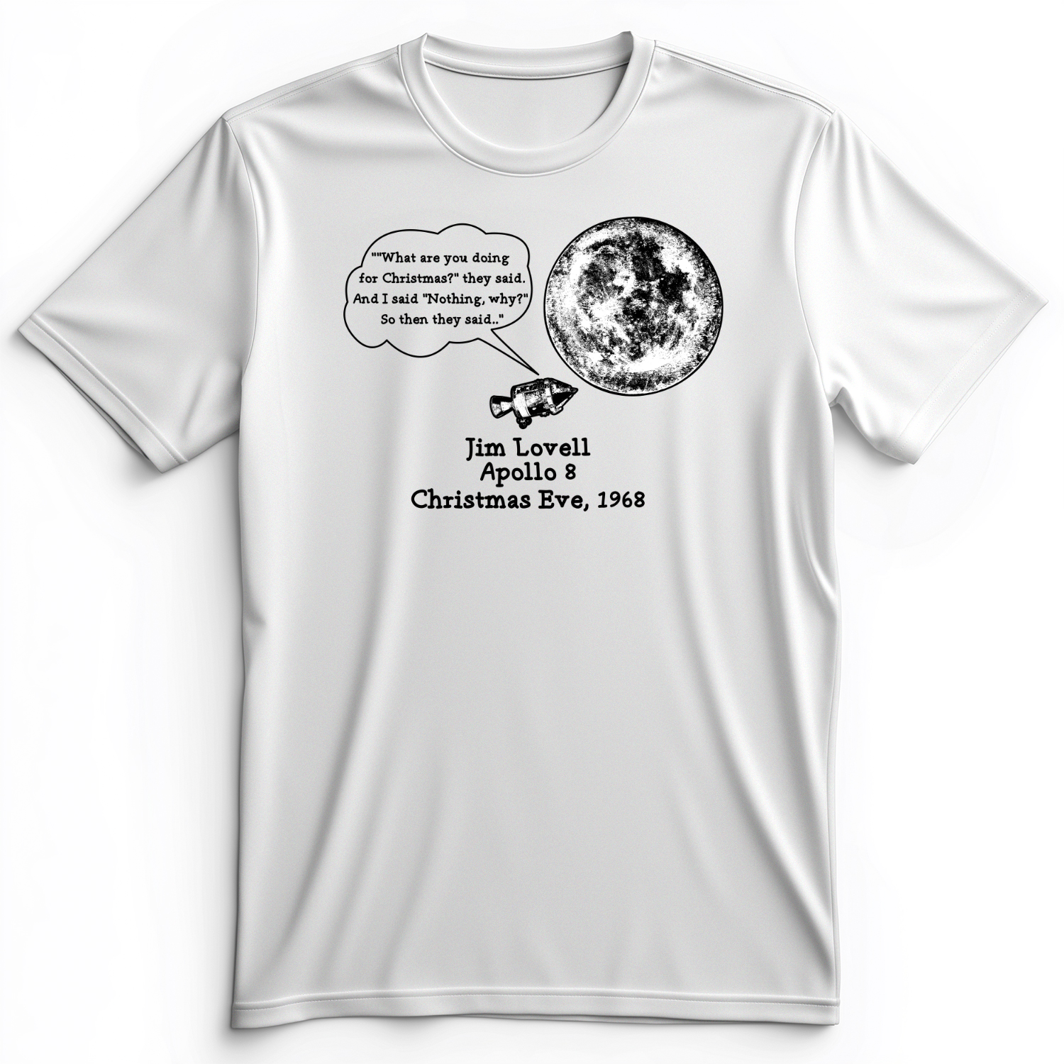 Apollo 8 Premium Tee White / S