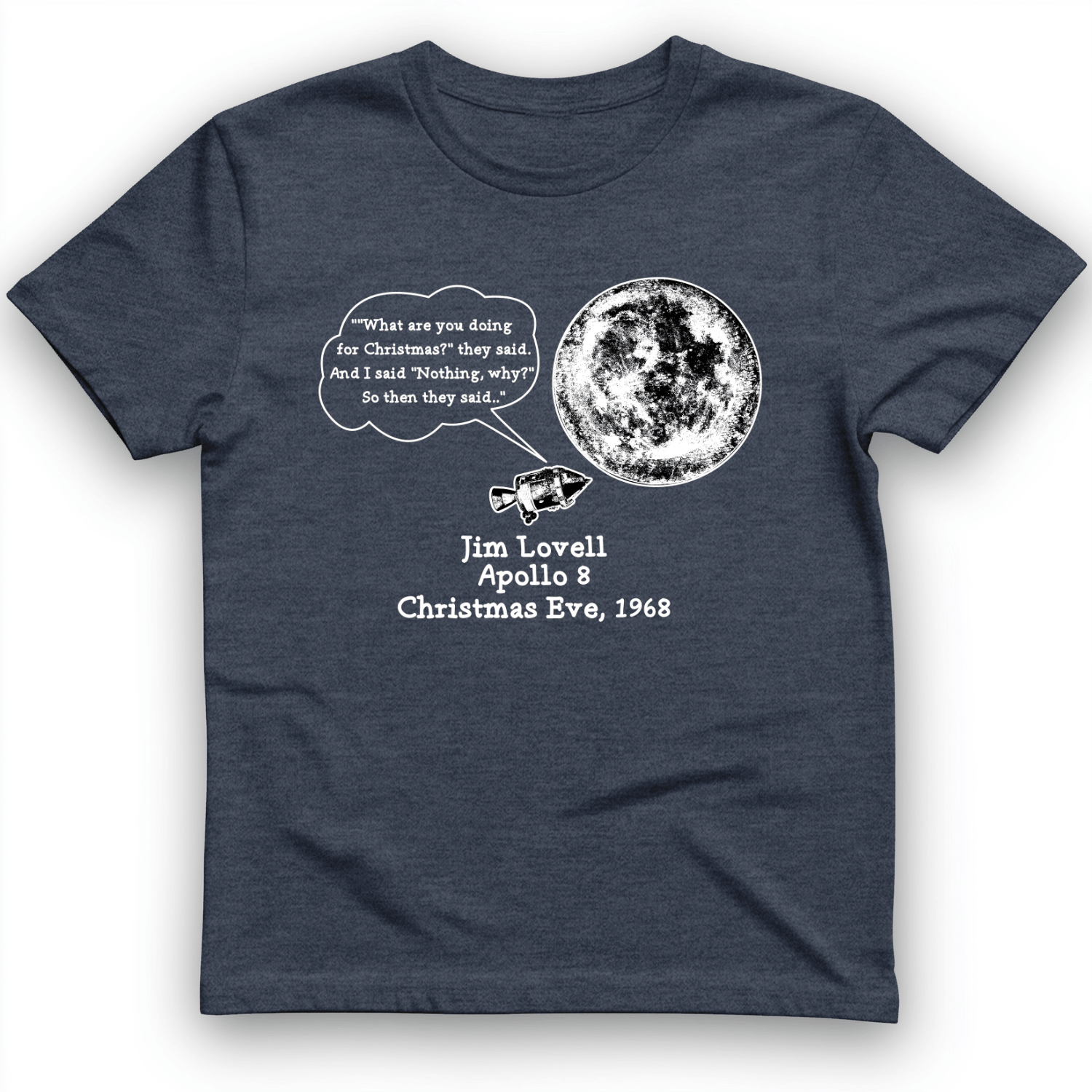 Apollo 8 T-Shirt Heather Navy / S