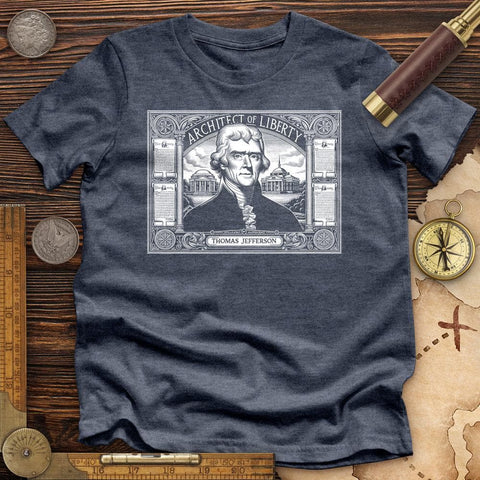 Architect of Liberty High Quality Tee Heather Navy / S