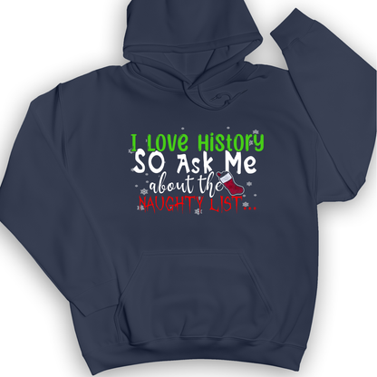 Ask Me About The Naughty List Hoodie Navy / S