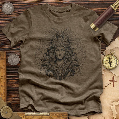 Athena's Majesty High Quality Tee Heather Olive / S