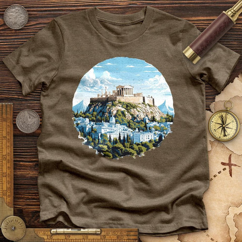 Athens High Quality Tee Heather Olive / S