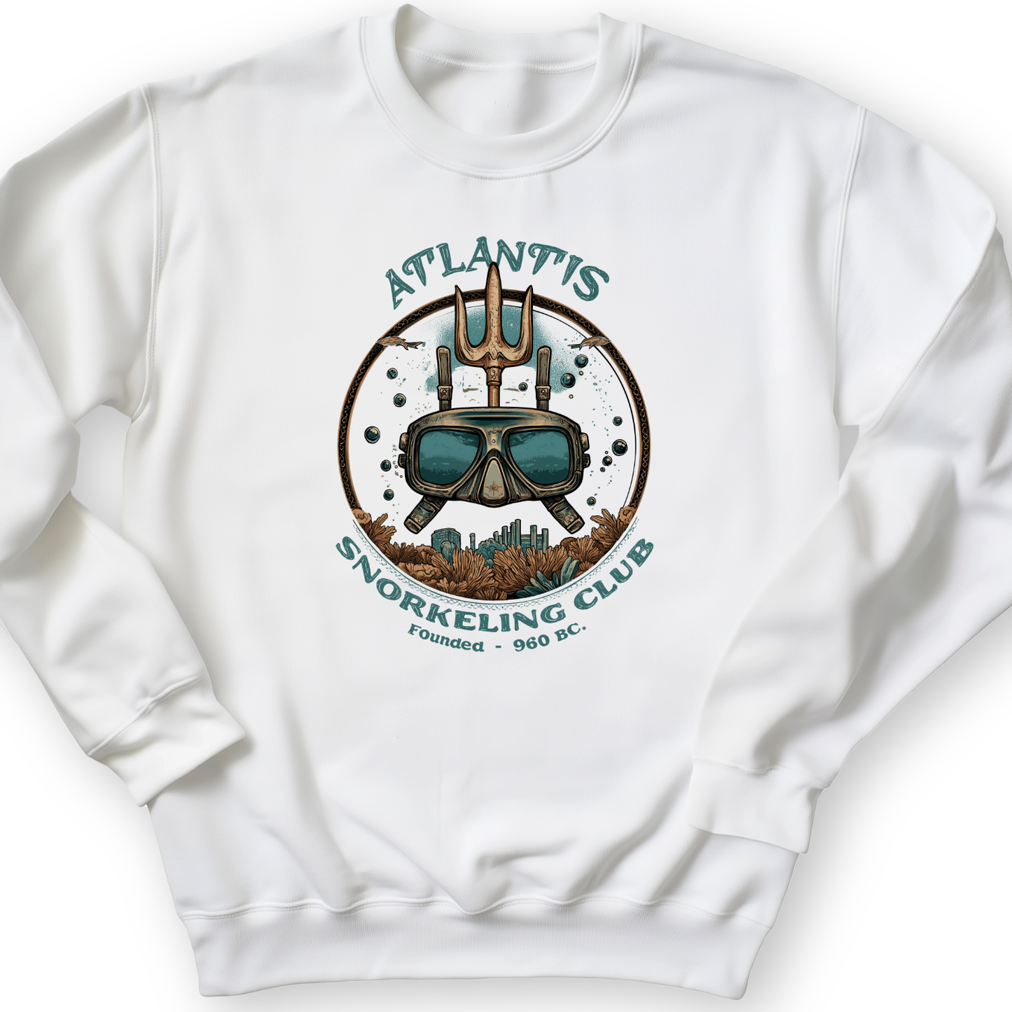 Atlantis Crewneck White / S