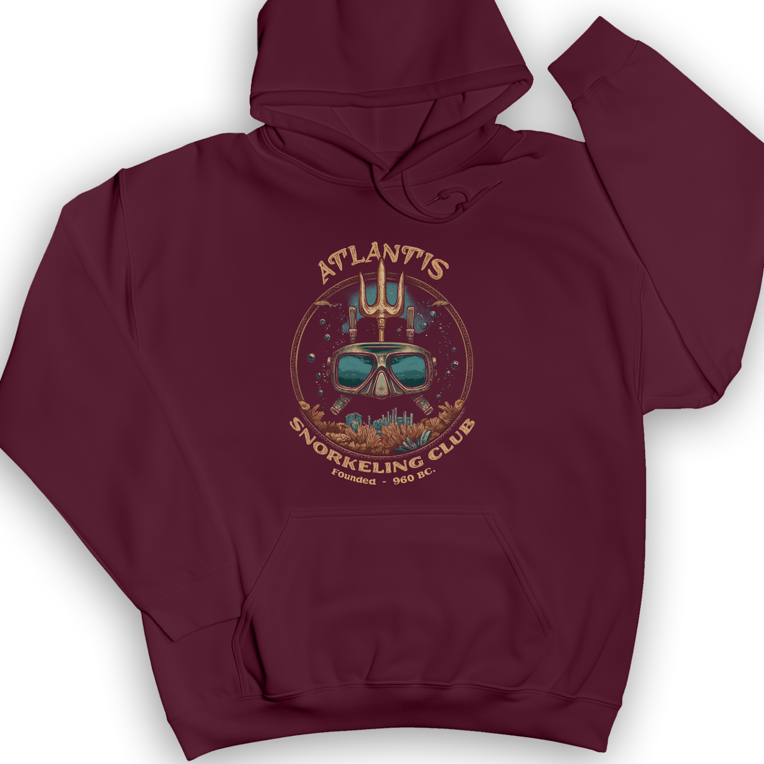 Atlantis Hoodie Maroon / S