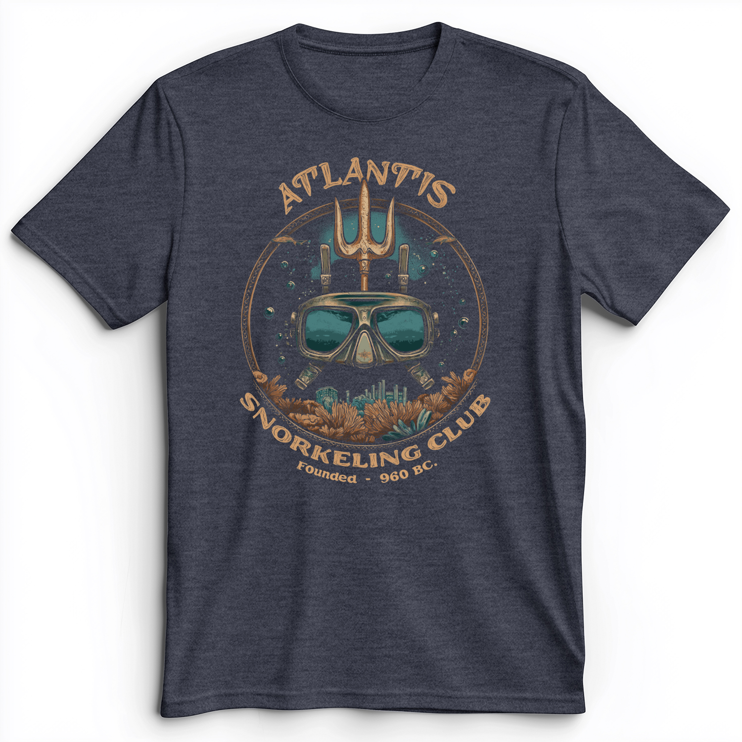 Atlantis Premium Tee Heather Navy / S
