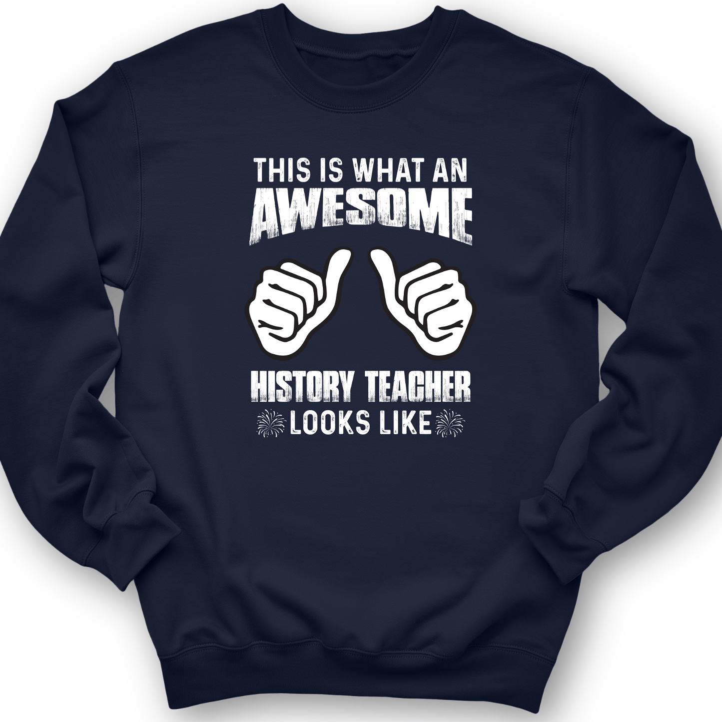 Awesome History Teacher Crewneck Navy / S