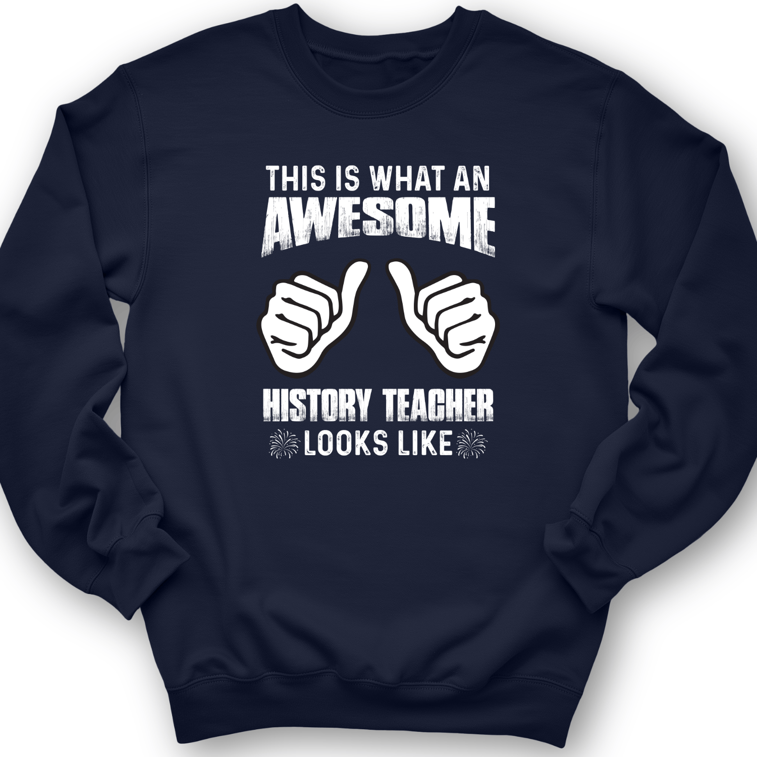 Awesome History Teacher Crewneck Navy / S