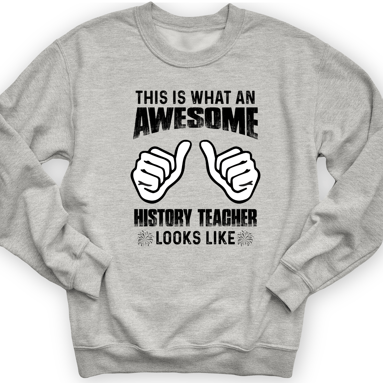 Awesome History Teacher Crewneck Sport Grey / S