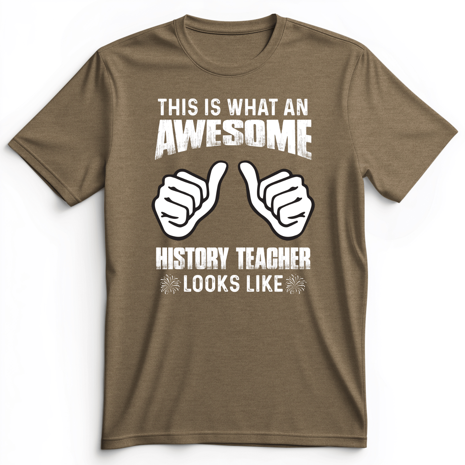 Awesome History Teacher Premium Tee Heather Olive / S