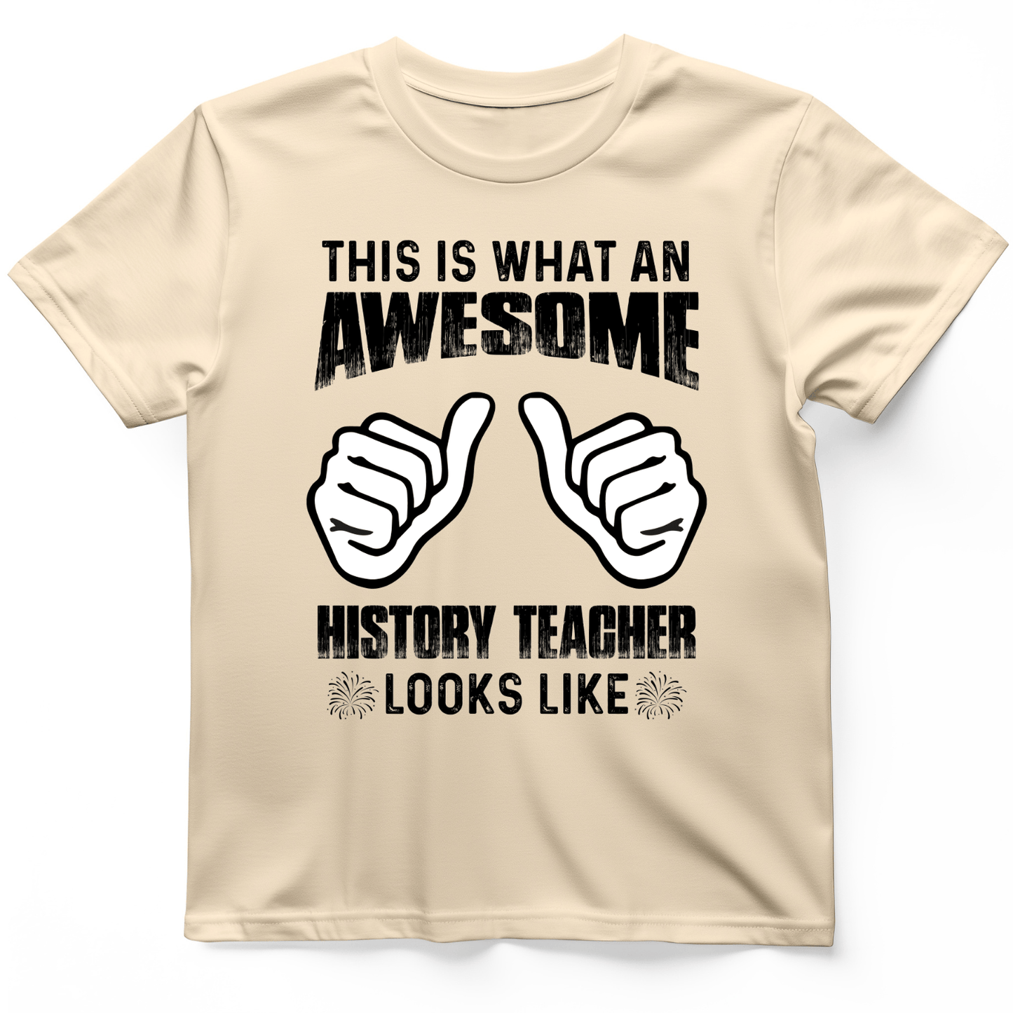 Awesome History Teacher T-Shirt Natural / S