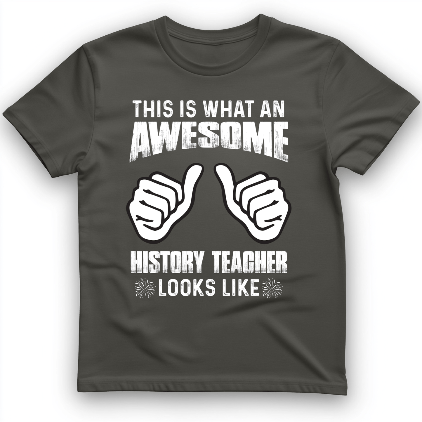 Awesome History Teacher T-Shirt Charcoal / S