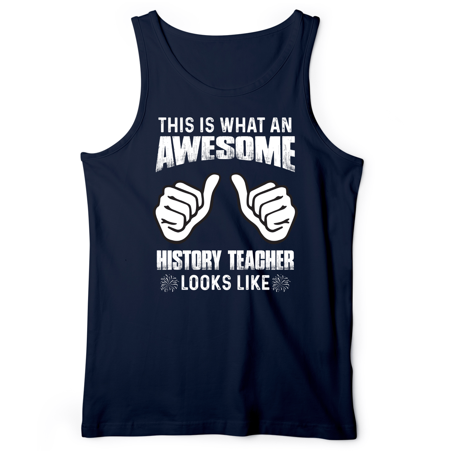 Awesome History Teacher Tank Navy / XS