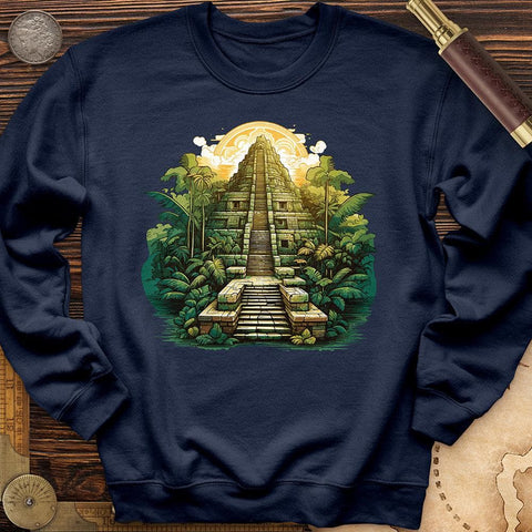 Aztec Pyramid Crewneck Navy / S