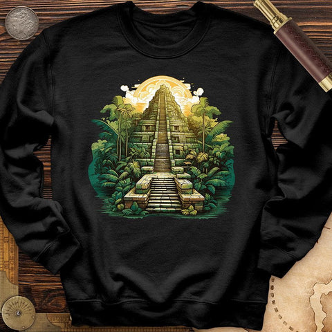 Aztec Pyramid Crewneck Black / S