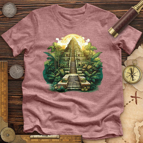 Aztec Pyramid High Quality Tee Heather Mauve / S