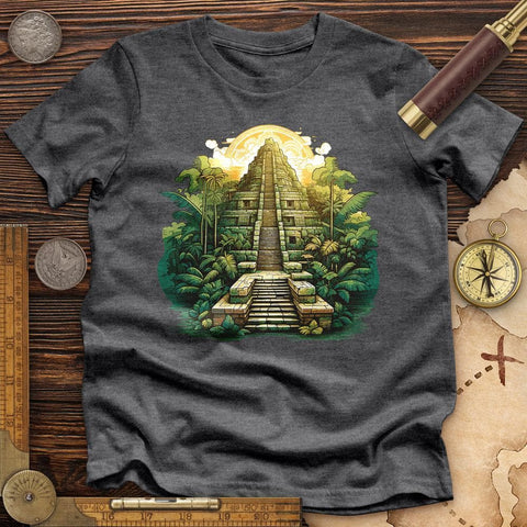 Aztec Pyramid High Quality Tee Dark Grey Heather / S