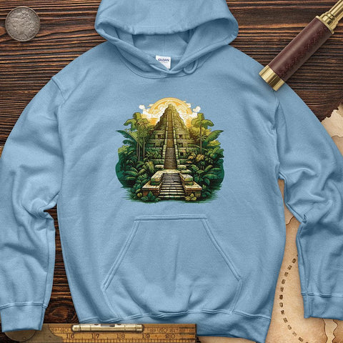 Aztec Pyramid Hoodie Light Blue / S