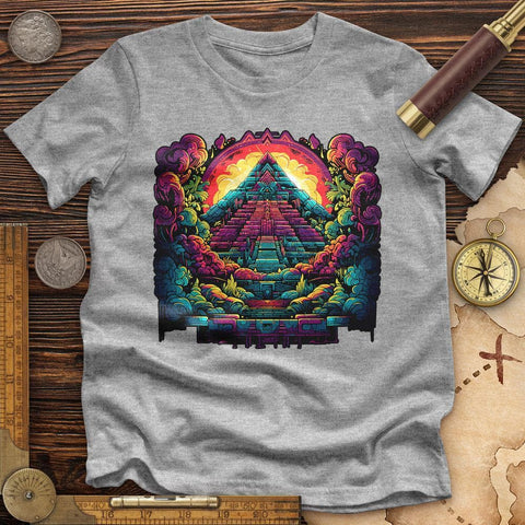 Aztec Pyramid Rainbow High Quality Tee